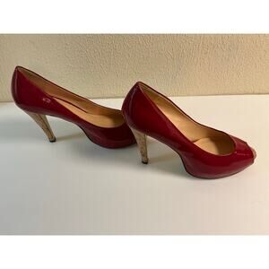 Preview International Red Patent Platform Heels | Women’s Size 12
